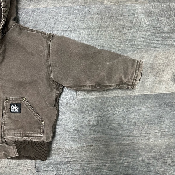 Polar King By Key Fleece Lined Canvas Hooded Full Zip Jacket Size 4T - Picture 4 of 13